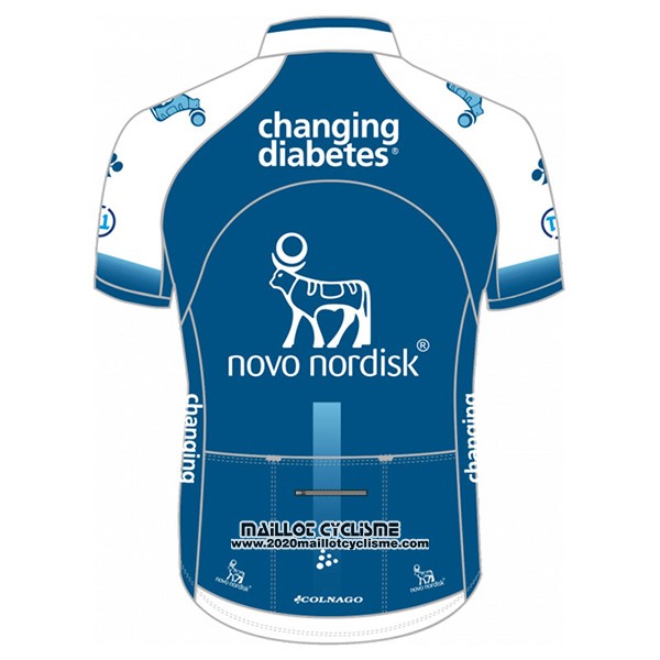 2017 Maillot Ciclismo Novo Nordisk Bleu Manches Courtes et Cuissard